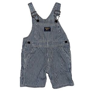 OshKosh B’Gosh Baby Vestbak Vintage Striped Overalls Cotton 18 Months